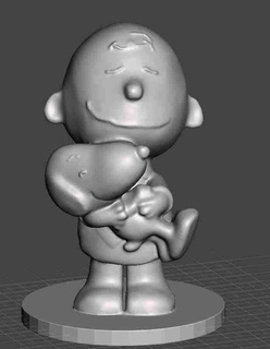 charlie holding snoopy 3d models download creality cloud Kids 3d print model - Mito3D