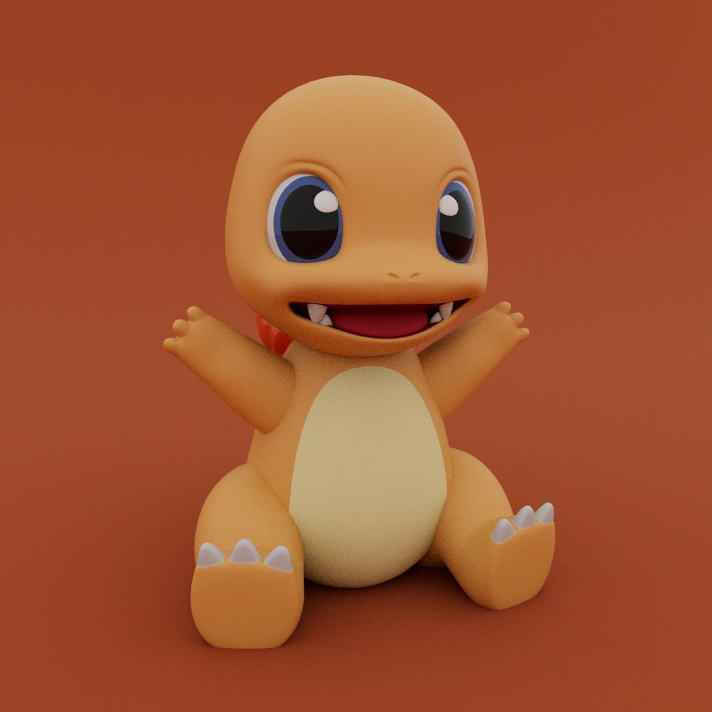 charmander - pokemon 3d models download creality cloud fictional characters 3D print model - Mito3D