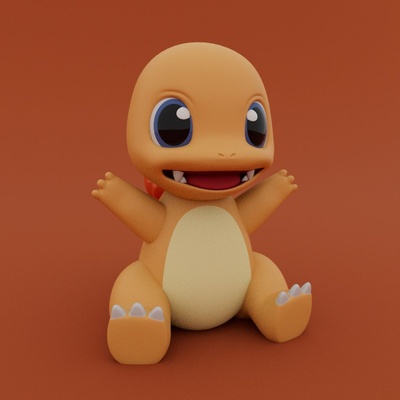 charmander pokemon 3d modeller indir creality bulut kurgusal karakterler 3d print model - Mito3D