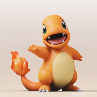 charmander pokemon Fictional Characters 3d print model - Mito3D