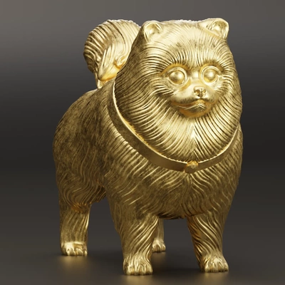 encantador perro pomeranio pomerania 3d modelos descargar crealidad nube 3d print model - Mito3D