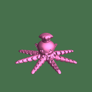 chef octopus Animals 3d print model - Mito3D