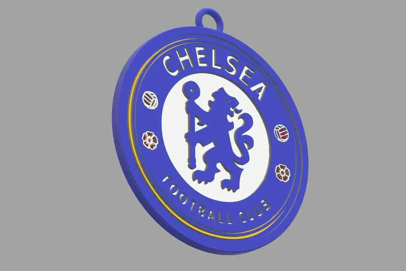 chelsea fc schlüsselbund 3d modelle download realität wolke 3D print model - Mito3D