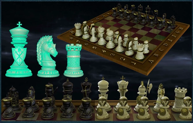 xadrez árabe romano peças 3d modelos baixar crialidade nuvem borda jogos 3d print model - Mito3D