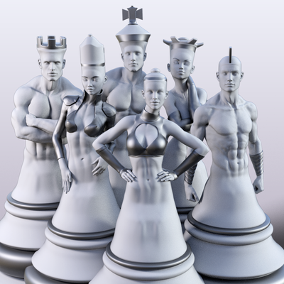 chess set 3d models download creality cloud toys & games 3d print model - Mito3D