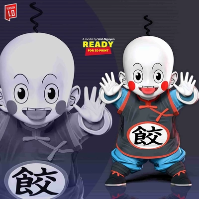 chiaotzu continuar pelota arte fan 3d modelos descargar crealidad nube 3d print model - Mito3D