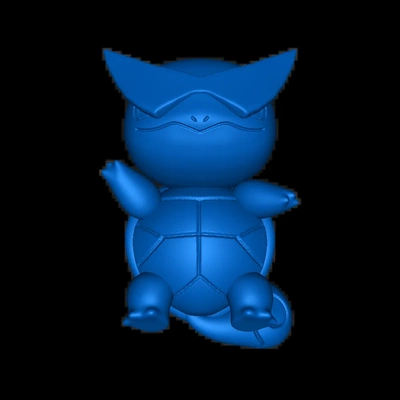 chibi squirtle squad 3d models download creality cloud 3d print model - Mito3D