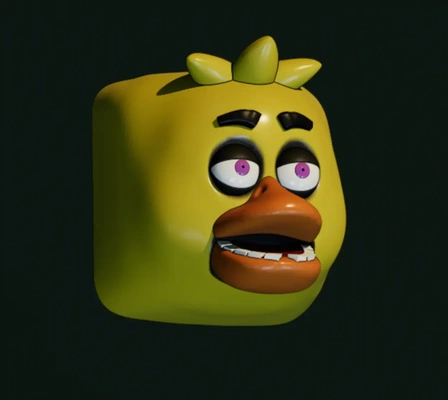 chica tastenkappe 3d tastatur fnaf modelle download realität wolke 3d print model - Mito3D