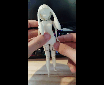 ragazza articolato splatoon sentore donne 3D print model - Mito3D