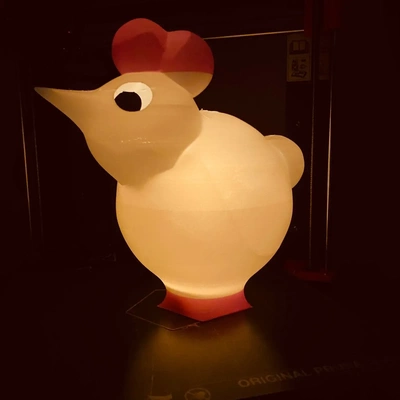 poulet lampe 3d modèles télécharger créalité nuage 3d print model - Mito3D