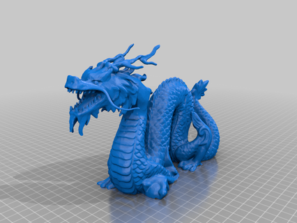 chinese dragon miniature Myths 3d print model - Mito3D