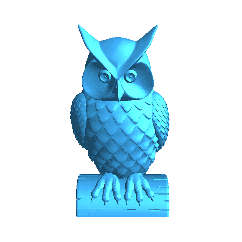 búho volador animales 3D print model - Mito3D