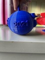 Weihnachten Ball 2021 Rätsel Brain teasers 3d print model - Mito3D