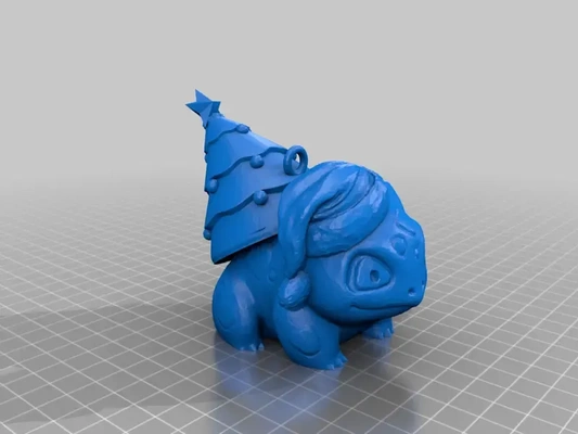 natale bulbasaur cappello ornamento 3d modelli scarica creality nube 3d print model - Mito3D