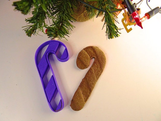 christmas cane cookie cutter 3d models download creality cloud 3d print model - Mito3D