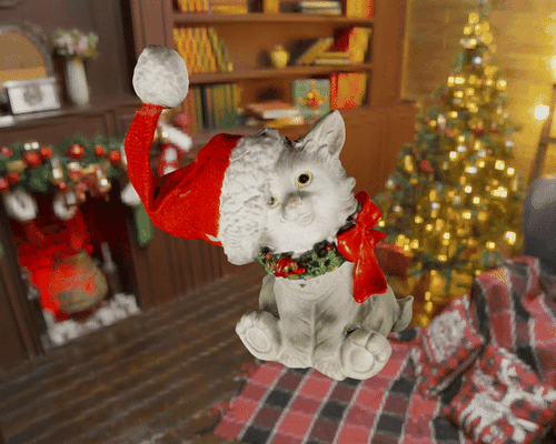 christmas cat 3d models download creality cloud mammal 3d print model - Mito3D
