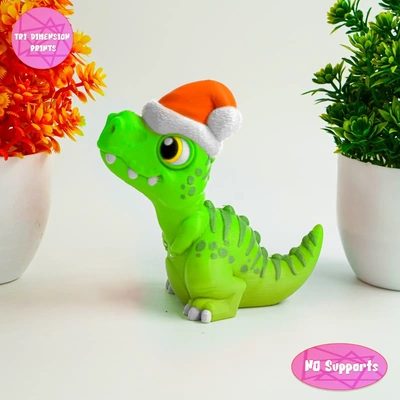 weihnachten dino no unterstützt 3d modelle download realität wolke 3d print model - Mito3D