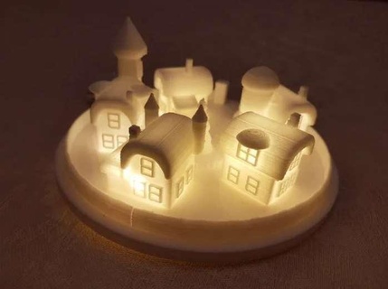christmas elf town lamp Others 3d print model - Mito3D