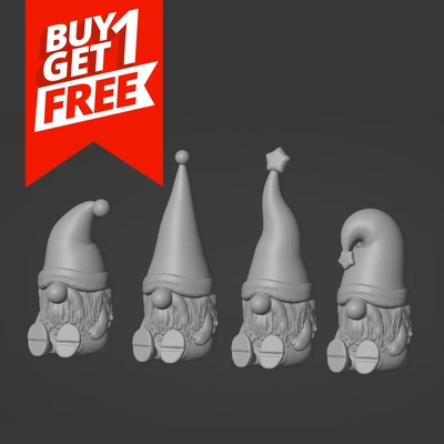 navidad gnomos 3d modelos descargar crealidad nube 3d print model - Mito3D