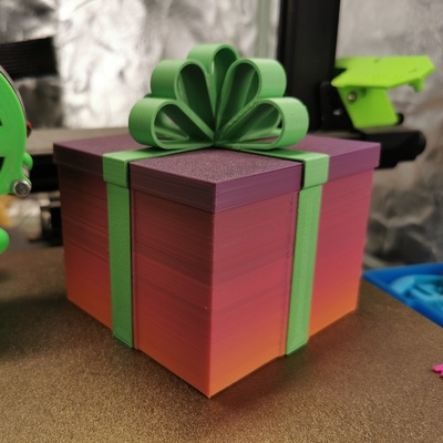 noel bulmaca hediye kutu v2 3d modeller indir creality bulut 3d print model - Mito3D