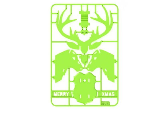 christmas reindeer kit card 3d models download creality cloud 3d print model - Mito3D