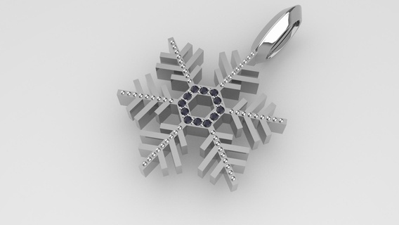 christmas snowflake pendant Fashion 3d print model - Mito3D