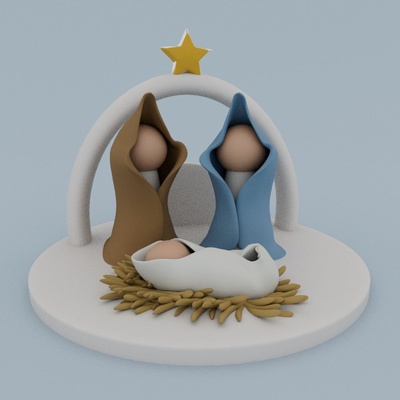 christmas special - crib baby jesus 3d models download creality cloud religion 3d print model - Mito3D