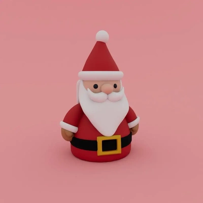 christmas special - cute santa 3d models download creality cloud characters 3d print model - Mito3D