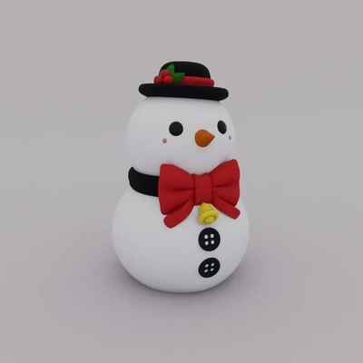christmas special - snowman 01 3d models download creality cloud characters 3d print model - Mito3D