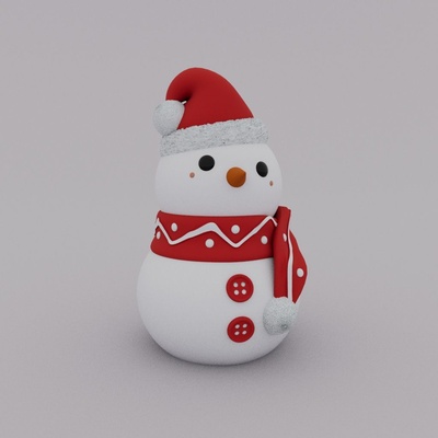 christmas special - snowman 02 3d models download creality cloud characters 3d print model - Mito3D