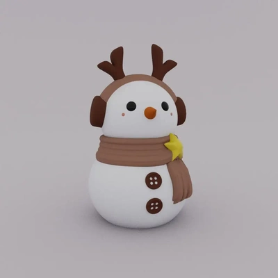 christmas special - snowman 03 3d models download creality cloud characters 3d print model - Mito3D