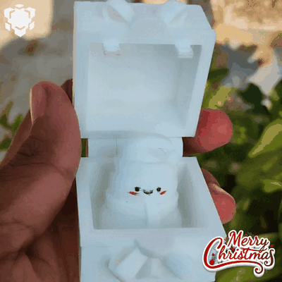 natal especial boneco neve presente caixa 3d modelos baixar crialidade nuvem 3d print model - Mito3D