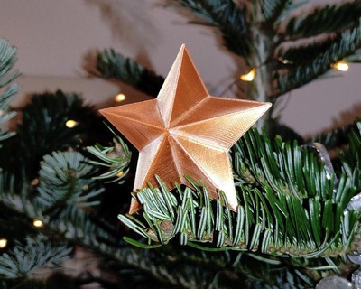 christmas star ornament ring Home Decor 3d print model - Mito3D