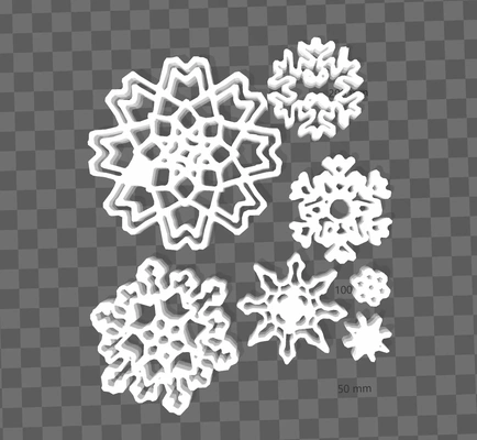 christmas star window decoration + snowflake collection 3d models download creality cloud home decor 3d print model - Mito3D
