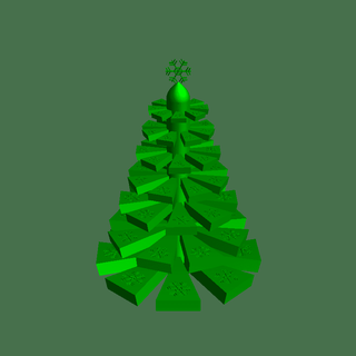 Noël arbre arbres 3d print model - Mito3D