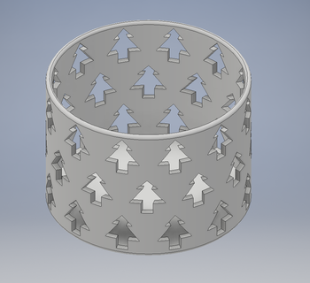 christmas tree candle holder Home Decor 3d print model - Mito3D