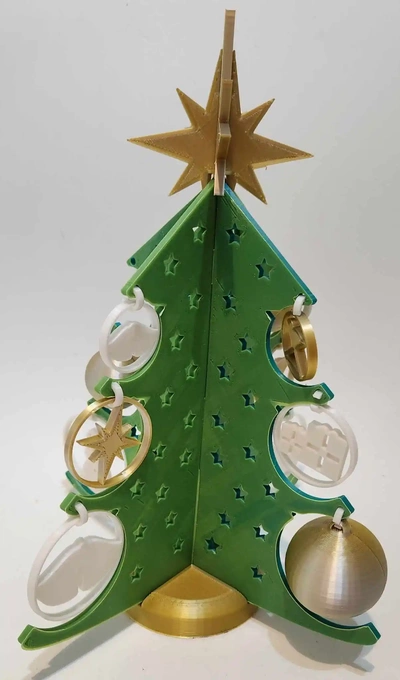 christmas tree centerpiece display 3d models download creality cloud home decor 3d print model - Mito3D