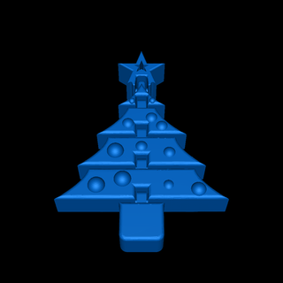 Natale albero ornamenti natura impianti 3d print model - Mito3D