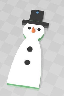 Natale albero pupazzo neve casa arredamento 3d print model - Mito3D