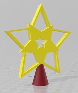 christmas tree star Home Decor 3d print model - Mito3D