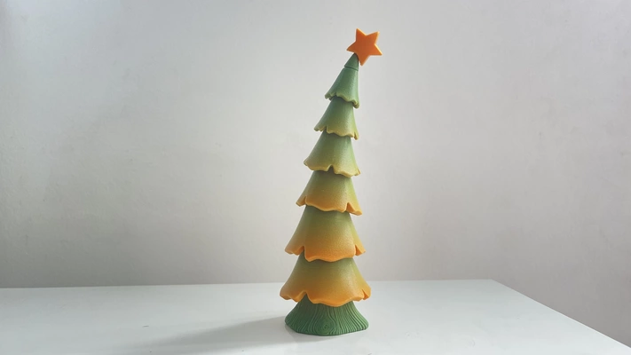 christmas tree toon edition 3d models download creality cloud home decor 3d print model - Mito3D