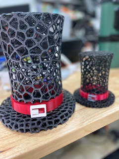 Noël arbre topper chapeau voronoi édition éclairage 3d print model - Mito3D
