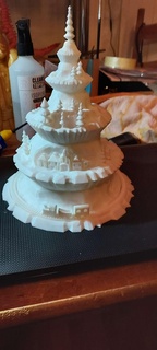 Natale albero villaggio casa arredamento 3d print model - Mito3D