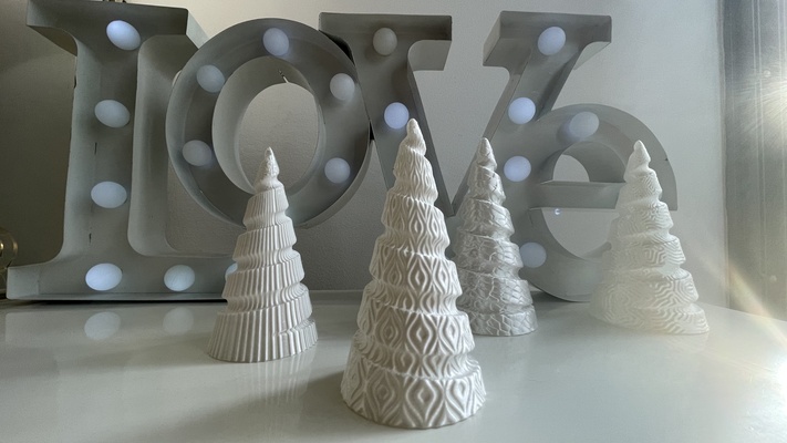 christmas trees-3 designs 3d models download creality cloud household 3d print model - Mito3D
