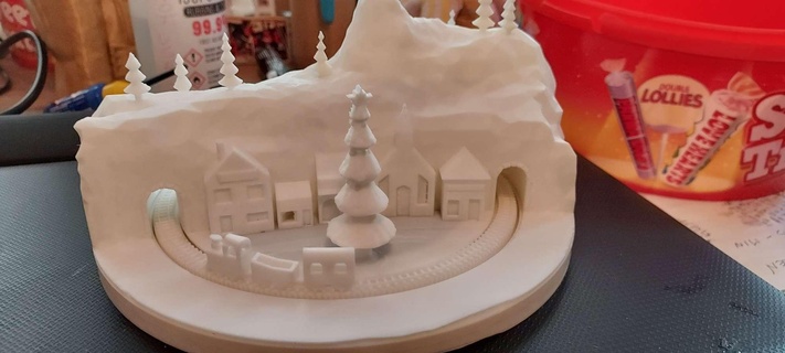 Natal Vila 1 casa decoração 3d print model - Mito3D