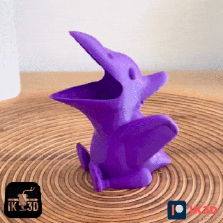 chubby pterodactyl dino pencil holder - supports Dinosaur 3d print model - Mito3D