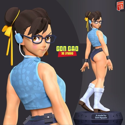 chun li 3d modelle download realität wolke 3d print model - Mito3D