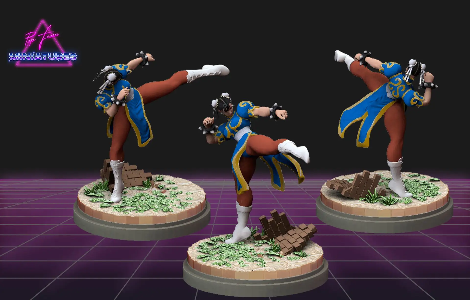 chun-li street fighter 3d models download creality cloud fictional characters 3D print model - Mito3D