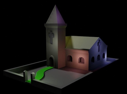 kilise ev dekor 3d print model - Mito3D