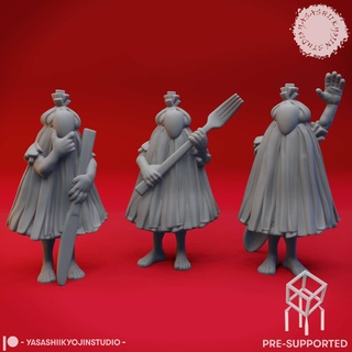 39 herbe table miniature pre supported personnages 3d print model - Mito3D